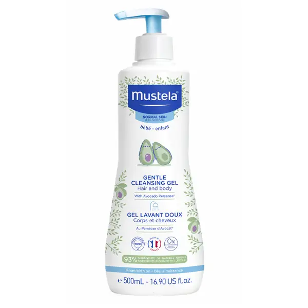 Gel de curatare delicat pentru par si corp, 500ml, Mustela