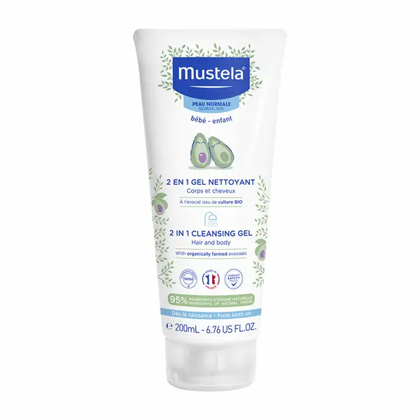 Gel de curatare 2 in 1 par si corp, 200ml, Mustela