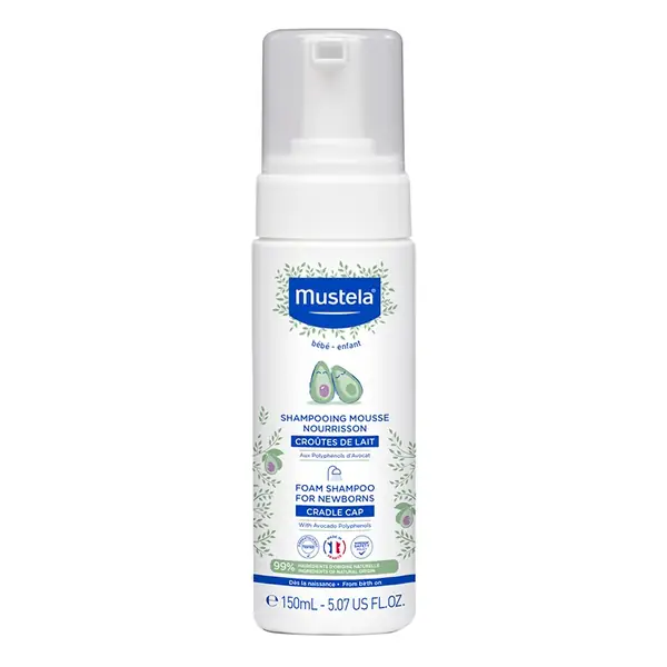 Sampon spuma pentru nou-nascuti, 150ml, Mustela