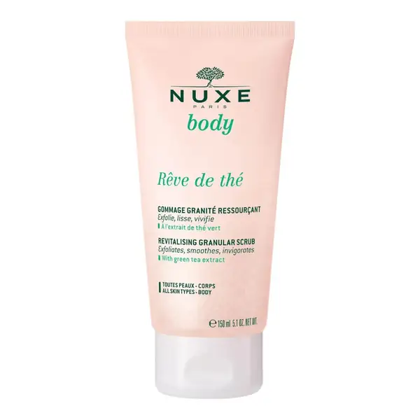 Exfoliant granular revitalizant pentru corp R&ecirc;ve de Th&eacute;, 150ml, Nuxe