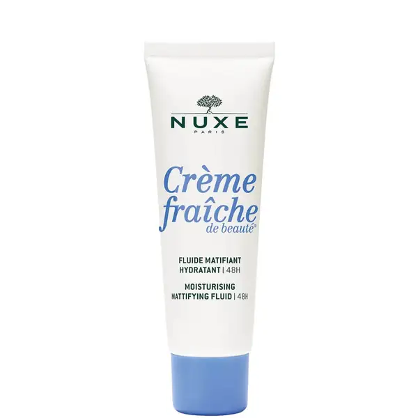 Fluid hidratant 48h cu efect matifiant pentru ten mixt Crème Fraîche de Beauté, 50ml, Nuxe