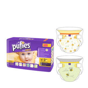Pufies Scutece Baby Art 3 midi 4-9kg Carry Pack NEUTRAL BEES 40 buc