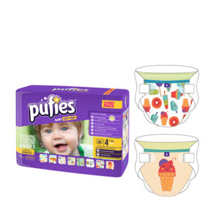 Pufies Scutece Baby Art 4 Maxi 7-14kg Carry Pack SWEET TREATS 36 buc