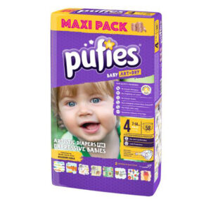 Pufies Scutece Baby Art 4 Maxi 7-14kg Maxi Pack 58 buc