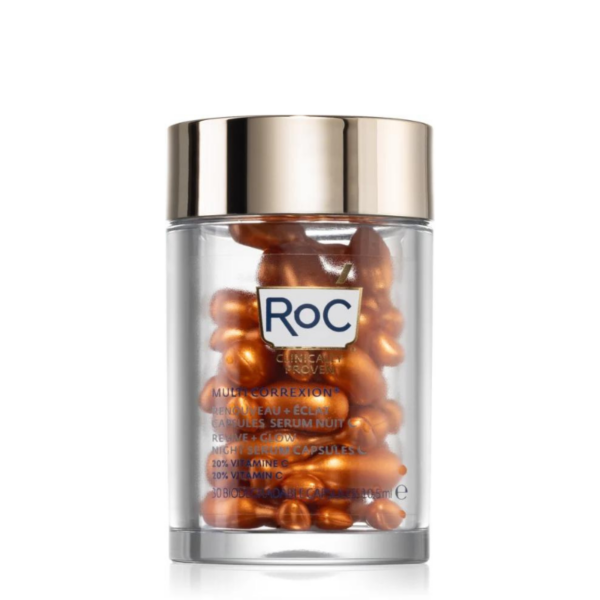 RoC Multi Correxion Revive + Glow ser vitamin activă de noapte în capsule 30buc