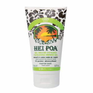 HEI POA GEL DE DUȘ EXFOLIANT CU NISIP NEGRU ȘI TIARA 150ML