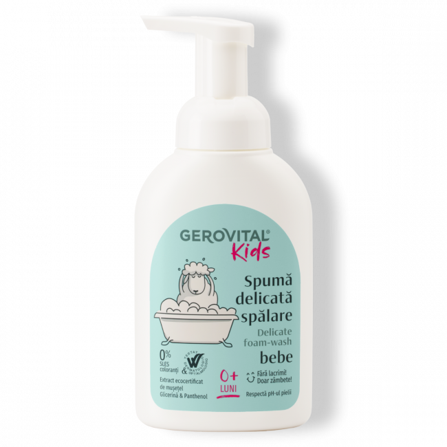 Spumă Delicată Spălare Bebe, Gerovital Kids, 300ml