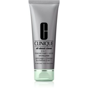 Clinique All About Clean 2-in-1 Charcoal Mask + Scrub masca de fata pentru curatare 100 ml