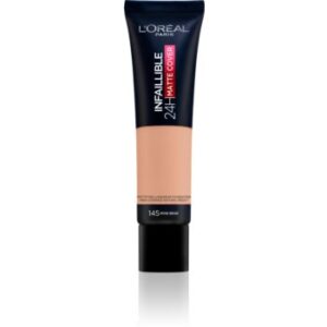 L’Oréal Paris Infallible 24H Matte Cover machiaj persistent cu efect matifiant 145 Rose Beige 30 ml